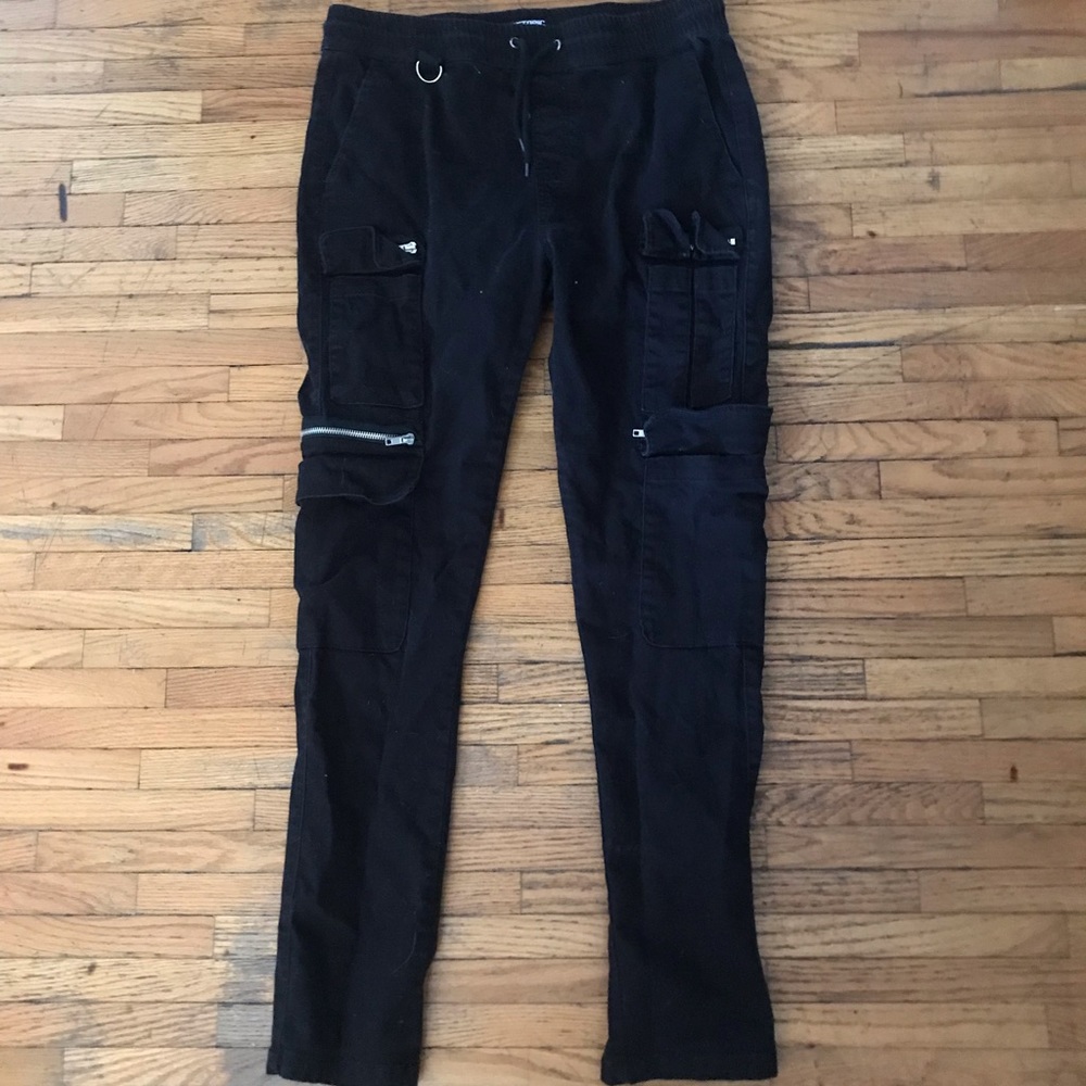 Black cargo pants